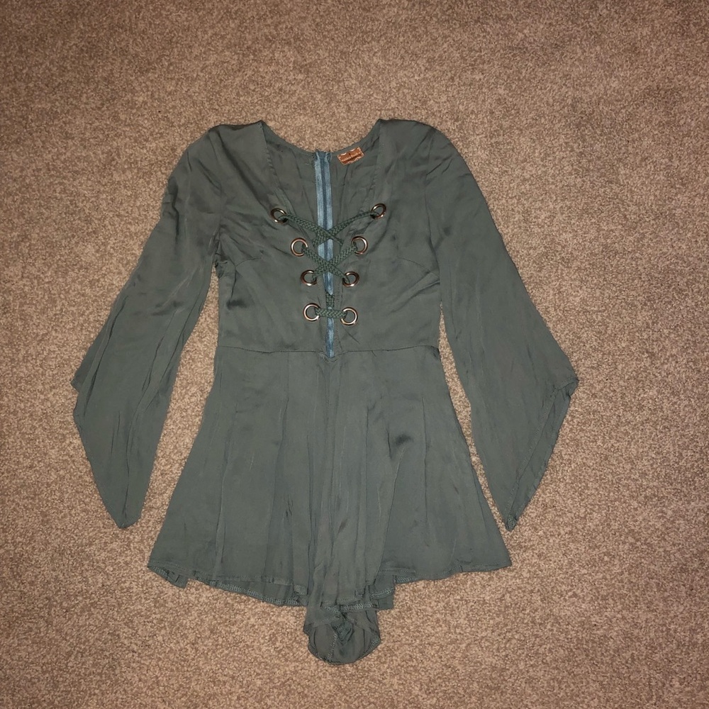 LF army green romper